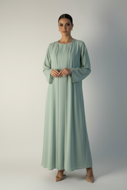 C 2178-01 Sage Green Lace Abaya