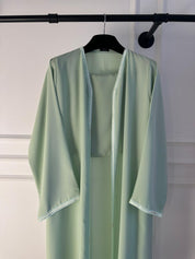 C 2178-01 Sage Green Lace Abaya