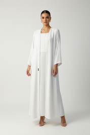 C 2178-02 White Lace Abaya