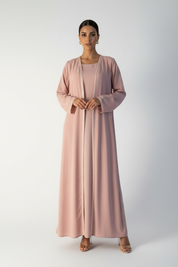 C 2178-04 Blush Pink Lace Abaya