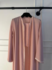 C 2178-04 Blush Pink Lace Abaya