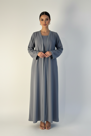 C 2178-05 Grey Lace Abaya