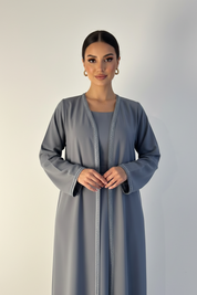 C 2178-05 Grey Lace Abaya