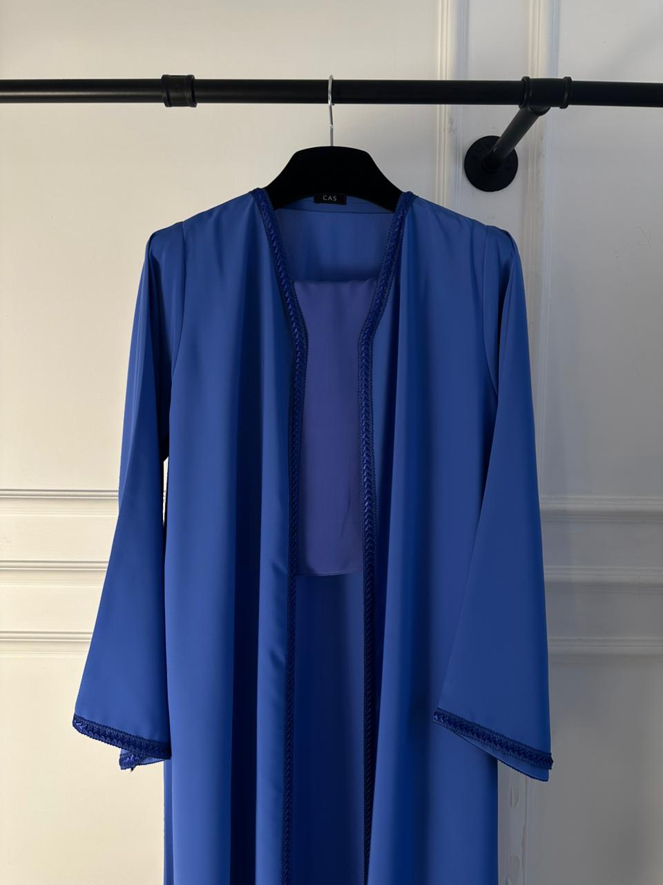 C 2178-06 Royal Blue Lace Abaya