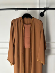C 2178-07 Deep Orange Lace Abaya