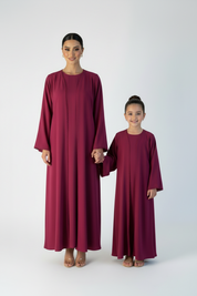 C 2179 Magenta Lace Kids Abaya