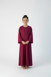 C 2179 Magenta Lace Kids Abaya