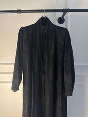 C 2187-04 Black Dantel Abaya