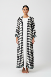 C 2190 Black Diamond Printed Abaya