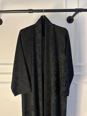 C 2194 Black Floral Rhinestone Abaya