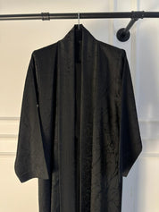C 2196 Black Striped Rhinestone Abaya