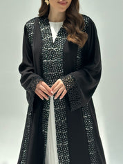 C 2209 Black Lace Abaya