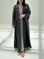 C 2220 Charcoal Lace Abaya