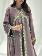 C 2223 Orchid Lace Abaya