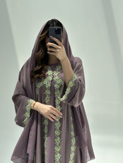 C 2223 Orchid Lace Abaya