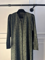 C 2227-04 Hunter Green Polka Dot Abaya