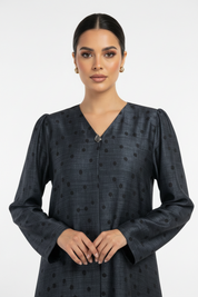 C 2227-05 Steel Blue Polka Dot Abaya
