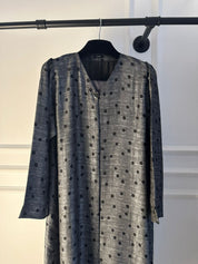 C 2227-06 Grey Polka Dot Abaya