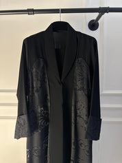 C 2228 Black Dantel Abaya