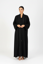 C 2230 Black Lace Abaya