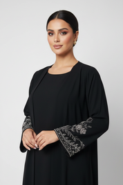 C 2235 Black Beaded Abaya