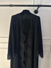 C 2239 Black Lace Abaya