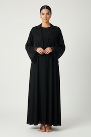 C 2240-01 Black Dantel Abaya