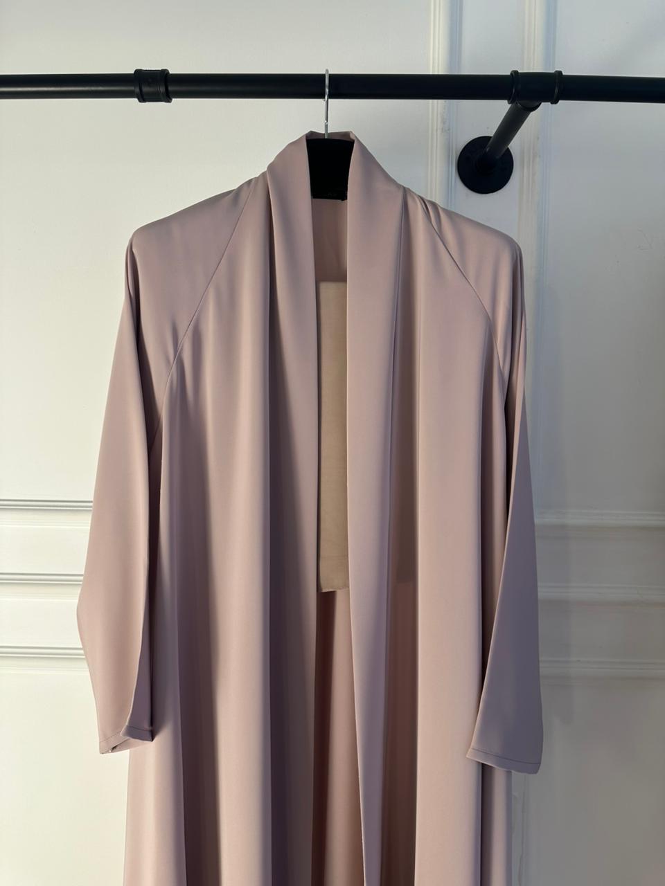 C 2240-02 Mauve Dantel Abaya
