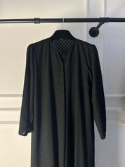 C 2242 Black Dotted Abaya