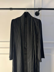 C 2243 Black Striped Abaya
