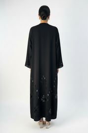 C 2244-02 Black Beaded Abaya