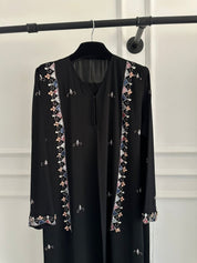 C 2247 Black Beaded Abaya