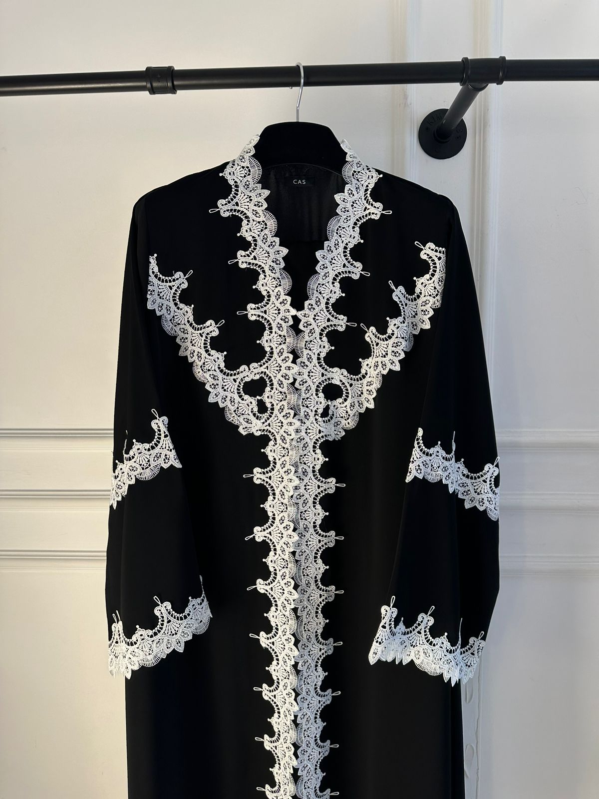 C 2248 Black Lace Abaya
