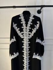 C 2248 Black Lace Abaya