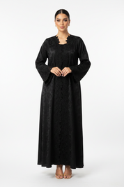C 2249 Black Lace Abaya