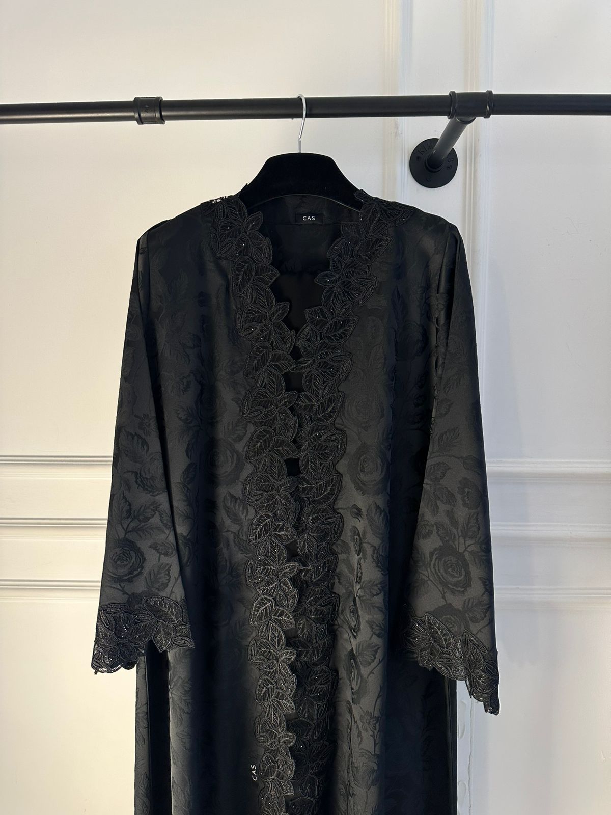 C 2249 Black Lace Abaya