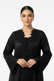 C 2249 Black Lace Abaya