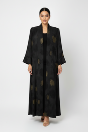 C 2273-01 Premium Black Gold Abaya