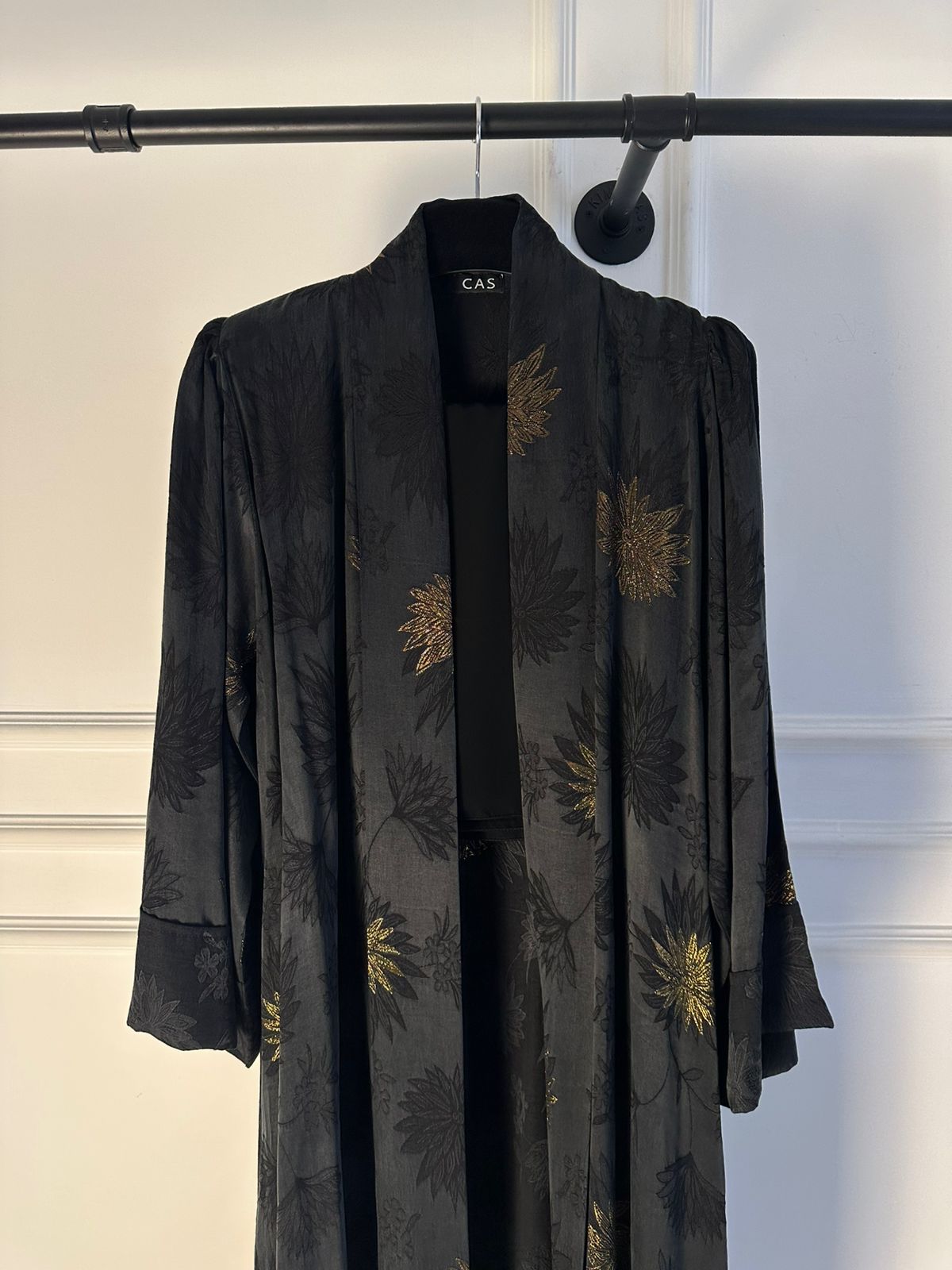 C 2273-01 Premium Black Gold Abaya