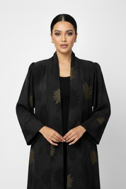 C 2273-01 Premium Black Gold Abaya