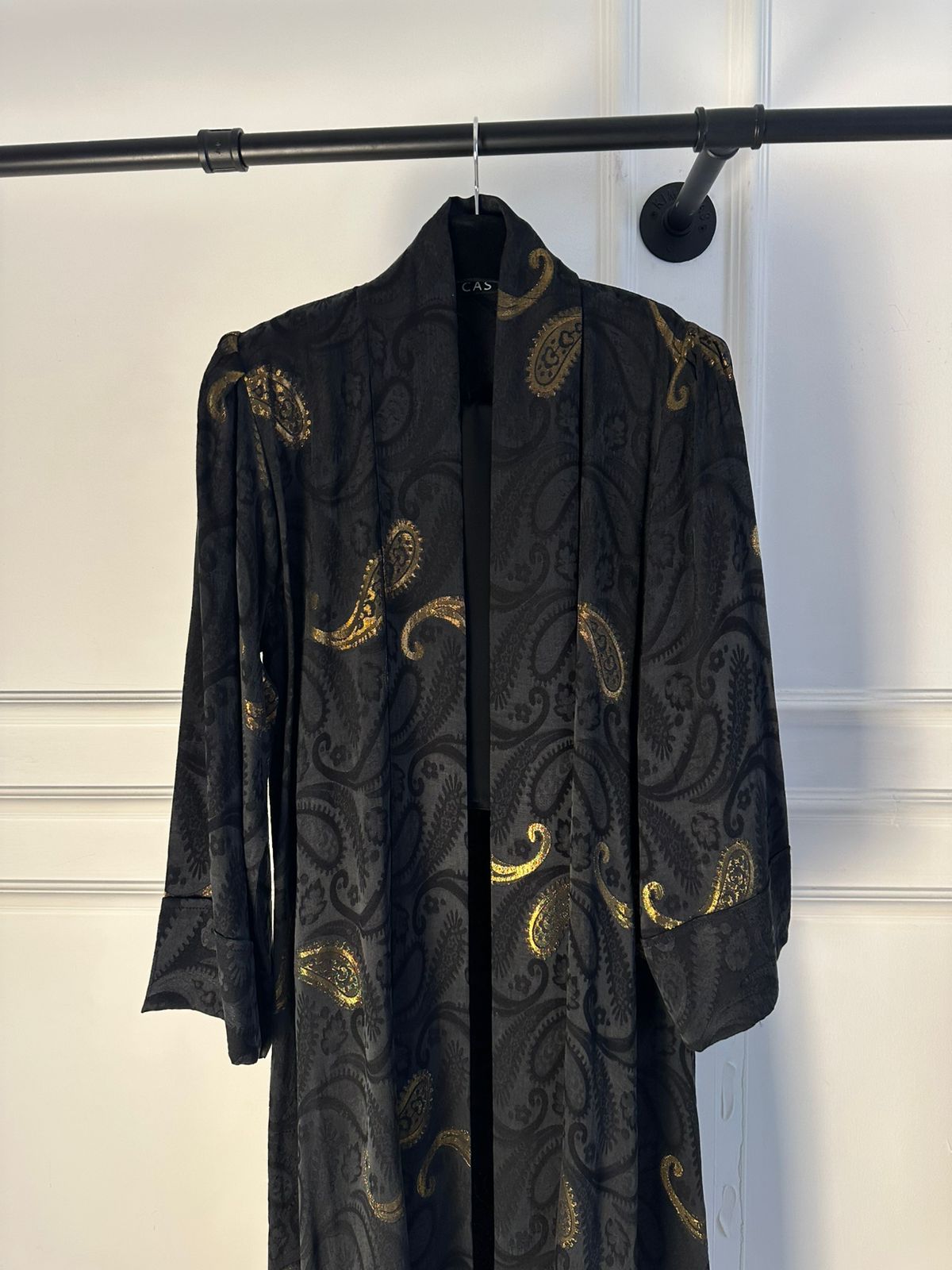 C 2273-02 Premium Black Gold Abaya