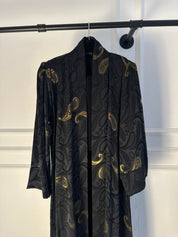 C 2273-02 Premium Black Gold Abaya