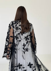 C 2274 Black Beaded Dantel Abaya
