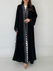 C 2276 Black Lace Abaya