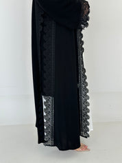 C 2276 Black Lace Abaya
