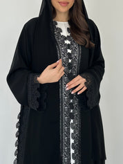 C 2276 Black Lace Abaya