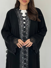 C 2276 Black Lace Abaya