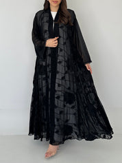 C 2280 Black Beaded Abaya