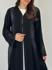 C 2281 Black Lace Abaya