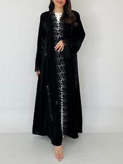 C 2282 Black Lace Abaya